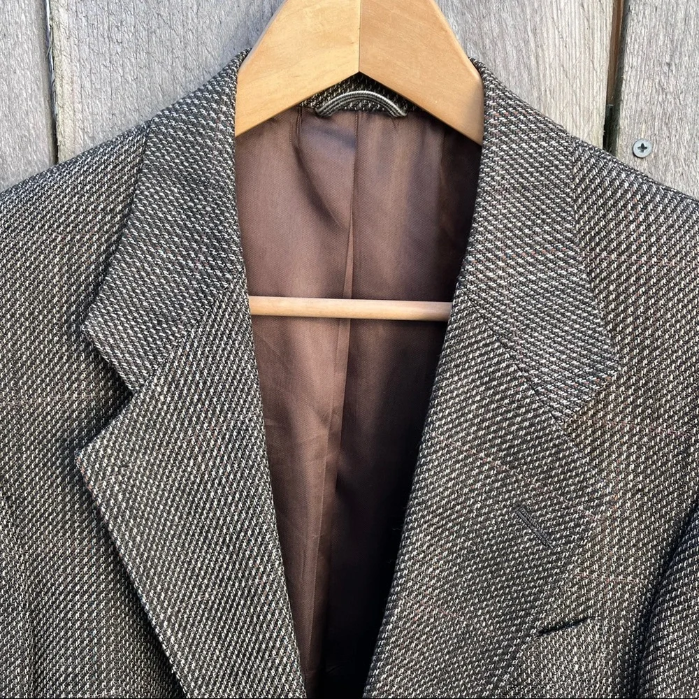 *Vintage Dior | Two Button Wool Glen Plaid Blazer Size 42R